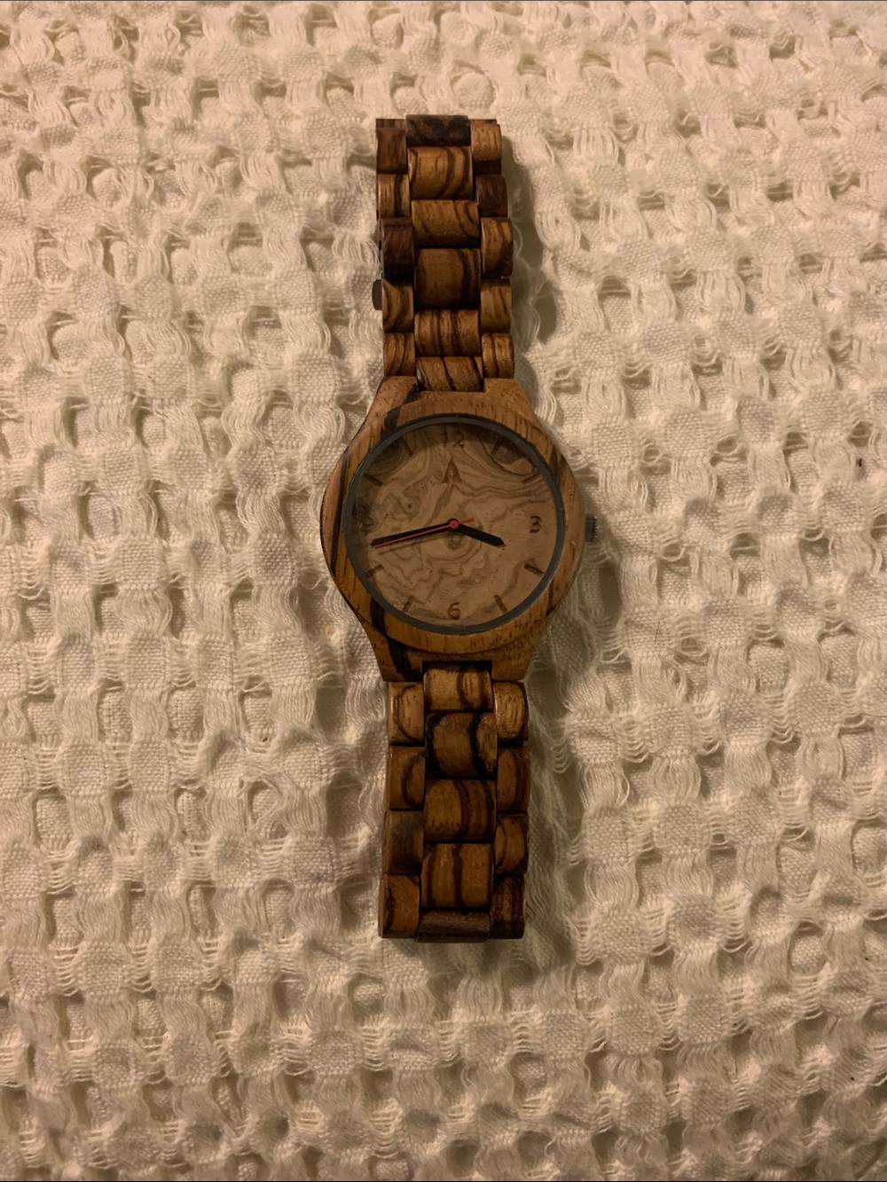 Wooden Link Bracelet Watch - Natural Brown